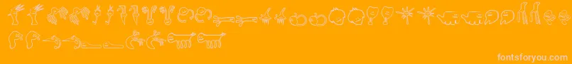 HappyOffspringsOfPlankton Font – Pink Fonts on Orange Background