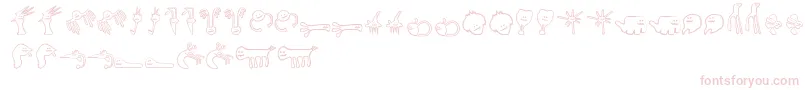 フォントHappyOffspringsOfPlankton – ピンクのフォント