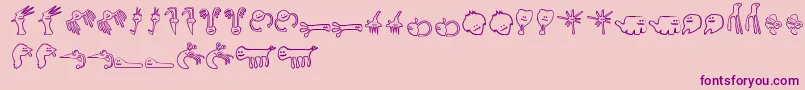 HappyOffspringsOfPlankton Font – Purple Fonts on Pink Background