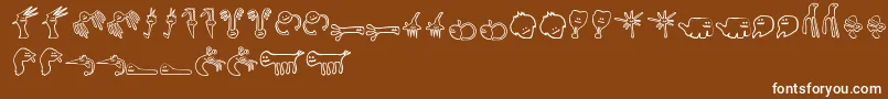 HappyOffspringsOfPlankton Font – White Fonts on Brown Background