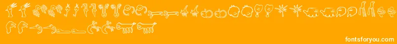 HappyOffspringsOfPlankton Font – White Fonts on Orange Background