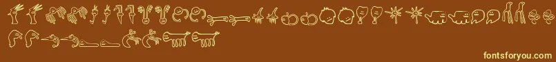 HappyOffspringsOfPlankton Font – Yellow Fonts on Brown Background