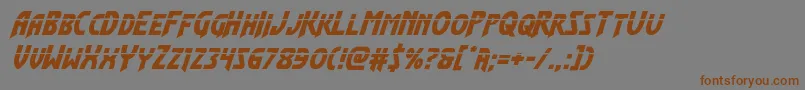 Flashrogerslaserital Font – Brown Fonts on Gray Background