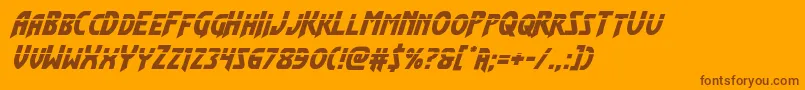 Flashrogerslaserital Font – Brown Fonts on Orange Background