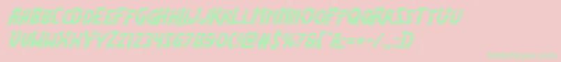 Flashrogerslaserital Font – Green Fonts on Pink Background