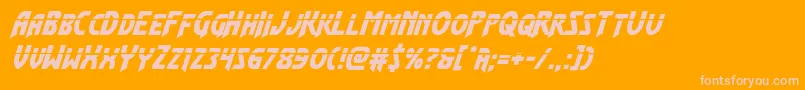 Flashrogerslaserital Font – Pink Fonts on Orange Background
