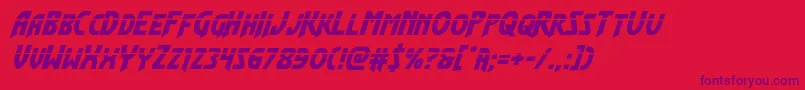 Flashrogerslaserital Font – Purple Fonts on Red Background