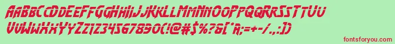 Flashrogerslaserital Font – Red Fonts on Green Background
