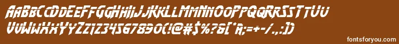 Flashrogerslaserital Font – White Fonts on Brown Background