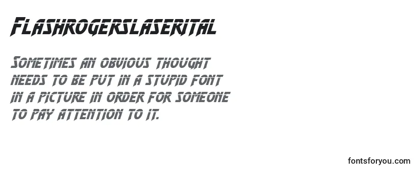 Flashrogerslaserital Font