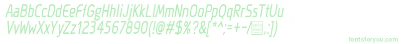 MegiSansNarrowItalicDemo Font – Green Fonts