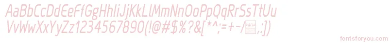 MegiSansNarrowItalicDemo Font – Pink Fonts on White Background