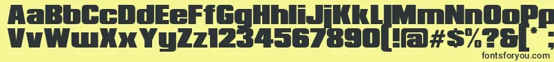 RepublicaMinor2.0 Font – Black Fonts on Yellow Background