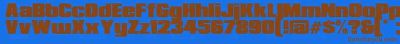 RepublicaMinor2.0 Font – Brown Fonts on Blue Background