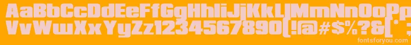 Шрифт RepublicaMinor2.0 – розовые шрифты на оранжевом фоне