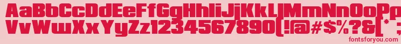 Шрифт RepublicaMinor2.0 – красные шрифты на розовом фоне