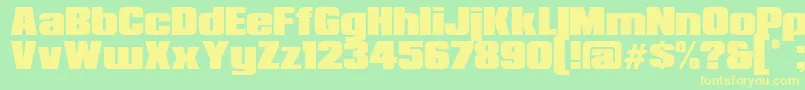 RepublicaMinor2.0 Font – Yellow Fonts on Green Background