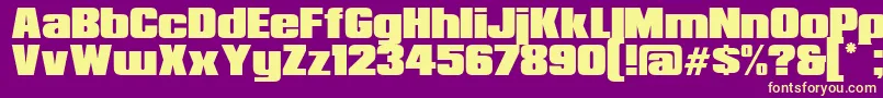 RepublicaMinor2.0 Font – Yellow Fonts on Purple Background