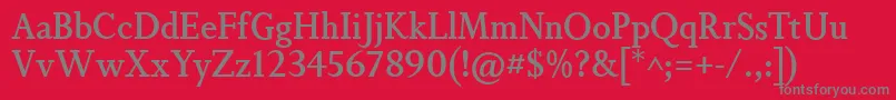 NonsolusMedium Font – Gray Fonts on Red Background