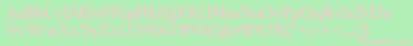 NonsolusMedium Font – Pink Fonts on Green Background