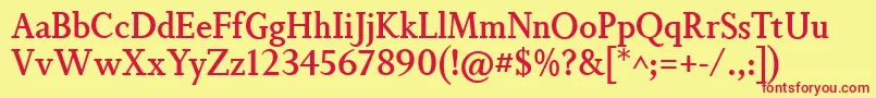 NonsolusMedium Font – Red Fonts on Yellow Background