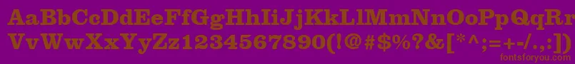 ClarendonLtBold Font – Brown Fonts on Purple Background