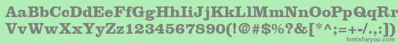 ClarendonLtBold Font – Gray Fonts on Green Background