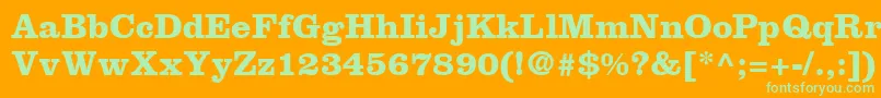 ClarendonLtBold Font – Green Fonts on Orange Background