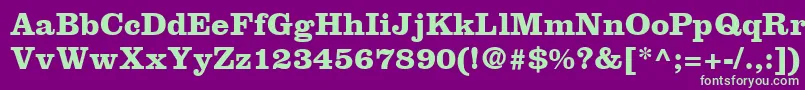 ClarendonLtBold Font – Green Fonts on Purple Background