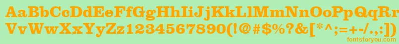 ClarendonLtBold Font – Orange Fonts on Green Background