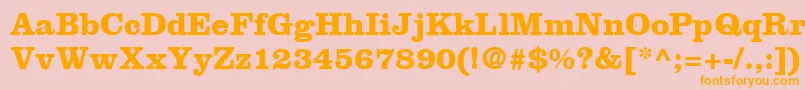 ClarendonLtBold Font – Orange Fonts on Pink Background