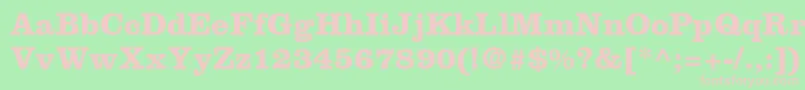 ClarendonLtBold Font – Pink Fonts on Green Background
