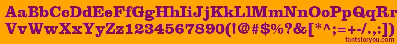 ClarendonLtBold Font – Purple Fonts on Orange Background