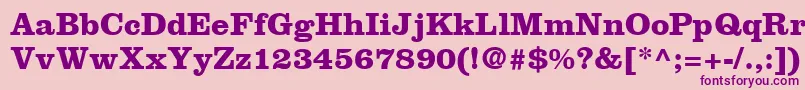 ClarendonLtBold Font – Purple Fonts on Pink Background
