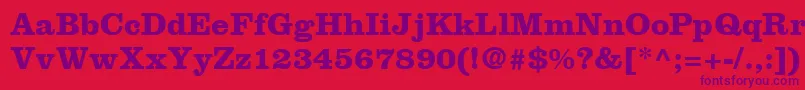 ClarendonLtBold Font – Purple Fonts on Red Background