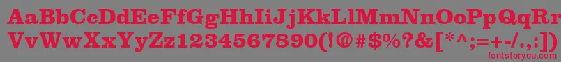 ClarendonLtBold Font – Red Fonts on Gray Background