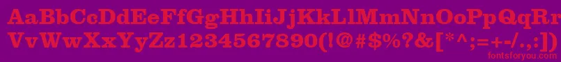 ClarendonLtBold Font – Red Fonts on Purple Background