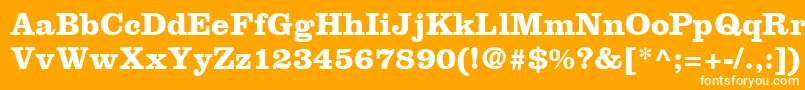 ClarendonLtBold Font – White Fonts on Orange Background