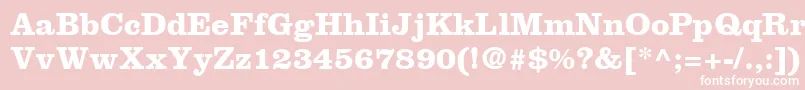 ClarendonLtBold Font – White Fonts on Pink Background