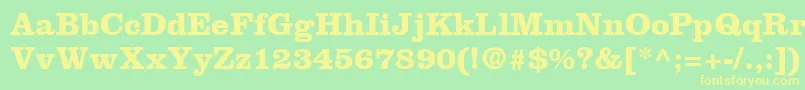 ClarendonLtBold Font – Yellow Fonts on Green Background