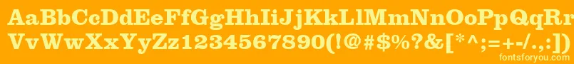 ClarendonLtBold Font – Yellow Fonts on Orange Background