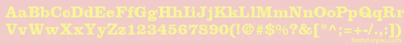 ClarendonLtBold Font – Yellow Fonts on Pink Background