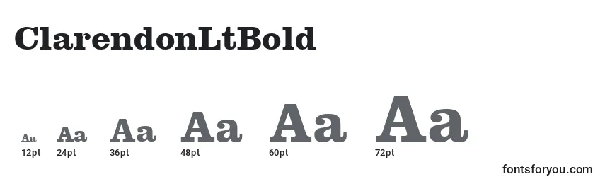 ClarendonLtBold Font Sizes