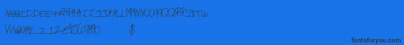 fuente Freekittenz – Fuentes Negras Sobre Fondo Azul