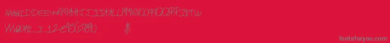 Freekittenz-Schriftart – Graue Schriften auf rotem Hintergrund