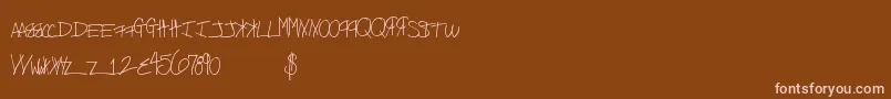Freekittenz Font – Pink Fonts on Brown Background