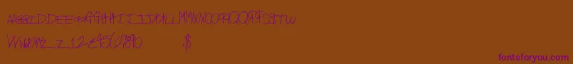 Freekittenz Font – Purple Fonts on Brown Background