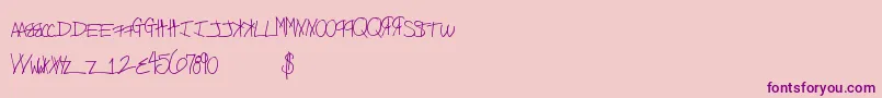 Freekittenz Font – Purple Fonts on Pink Background