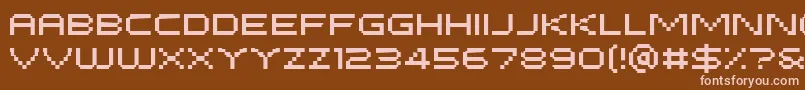 フォントPfTempestaFiveExtended – 茶色の背景にピンクのフォント