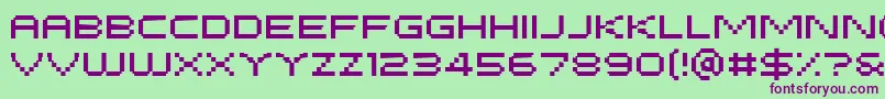 Шрифт PfTempestaFiveExtended – фиолетовые шрифты на зелёном фоне